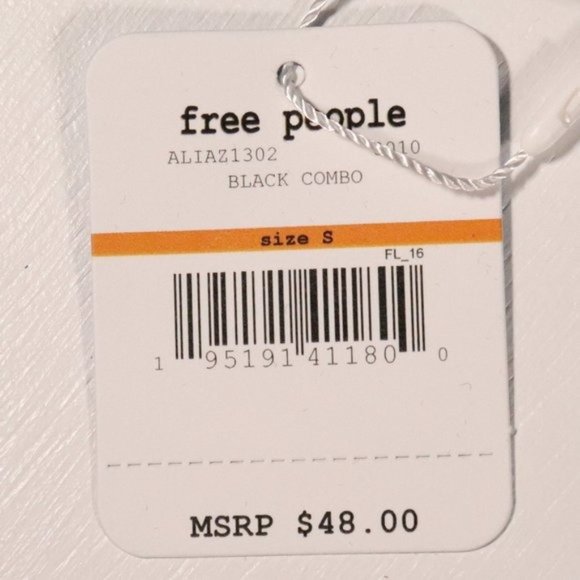 NWT Free People Alia Bralette in Black Combo - Picture 10 of 14